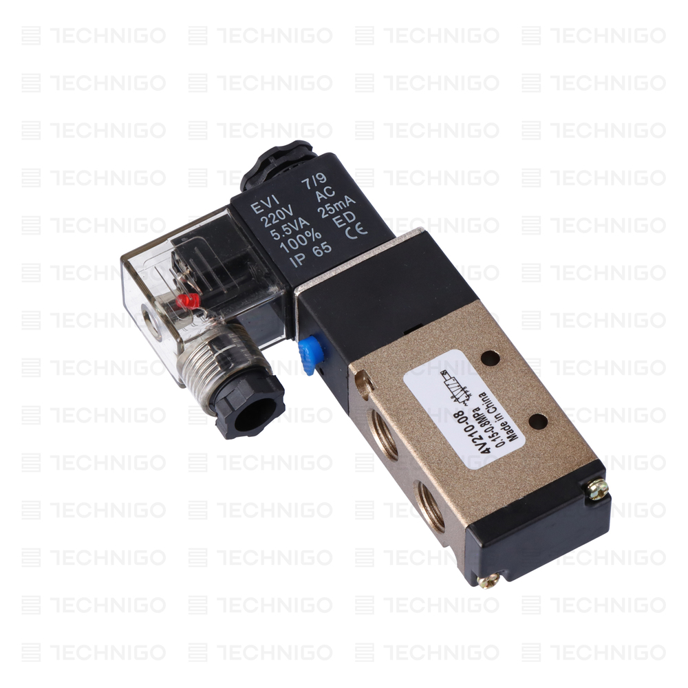 ELEKTROZAWÓR 5/2 GWINT 1/4'' Z 1 CEWKĄ 220V