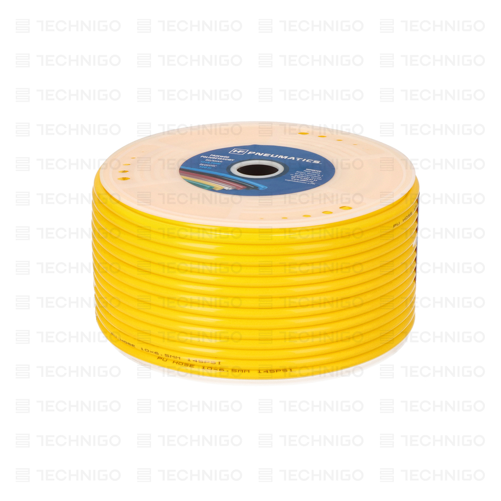 PRZEWÓD PROSTY POLIURETANOWY ŻÓŁTY 10x6.5 mm, HF/PU/Y/10X6.5