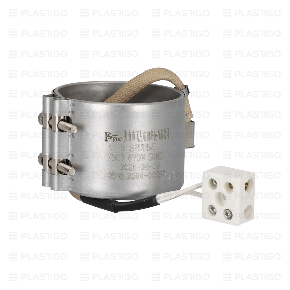 GRZAŁKA MIKANITOWA fi 88 x 65 670W AC230V (BS 320) PRZEWÓD L=170  Z OTWOREM NA CZUJNIK