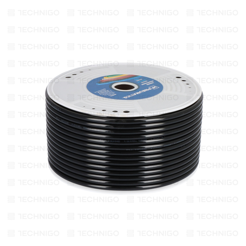 PRZEWÓD PROSTY POLIURETANOWY CZARNY 10x6.5 mm, HF/PU/BK/10X6.5