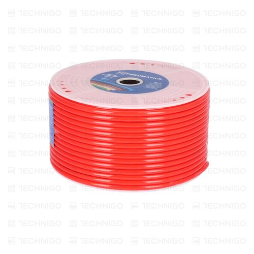 PRZEWÓD PROSTY POLIURETANOWY CZERWONY 10x6.5 mm, HF/PU/R/10X6.5