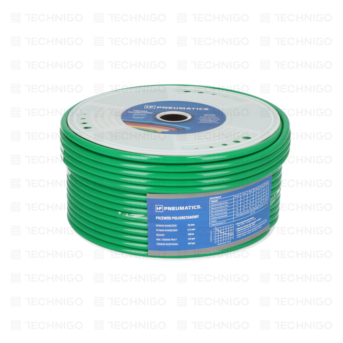 PRZEWÓD PROSTY POLIURETANOWY ZIELONY 10x6.5 mm, HF/PU/G/10X6.5
