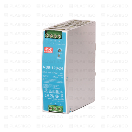 ZASILACZ NA SZYNĘ NDR-120-24 DIN 120W 24V 5A